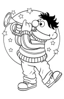 Bert en Ernie kleurplaat 12